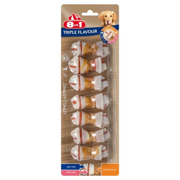Snack Cão 8 Em 1 Triple Flavour XS 7 UN 8 IN 1 Snack Cão 8 Em 1 Triple Flavour XS 7 UN 8 IN 1