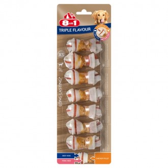 Snack Cão 8 Em 1 Triple Flavour XS 7 UN 8 IN 1 Snack Cão 8 Em 1 Triple Flavour XS 7 UN 8 IN 1