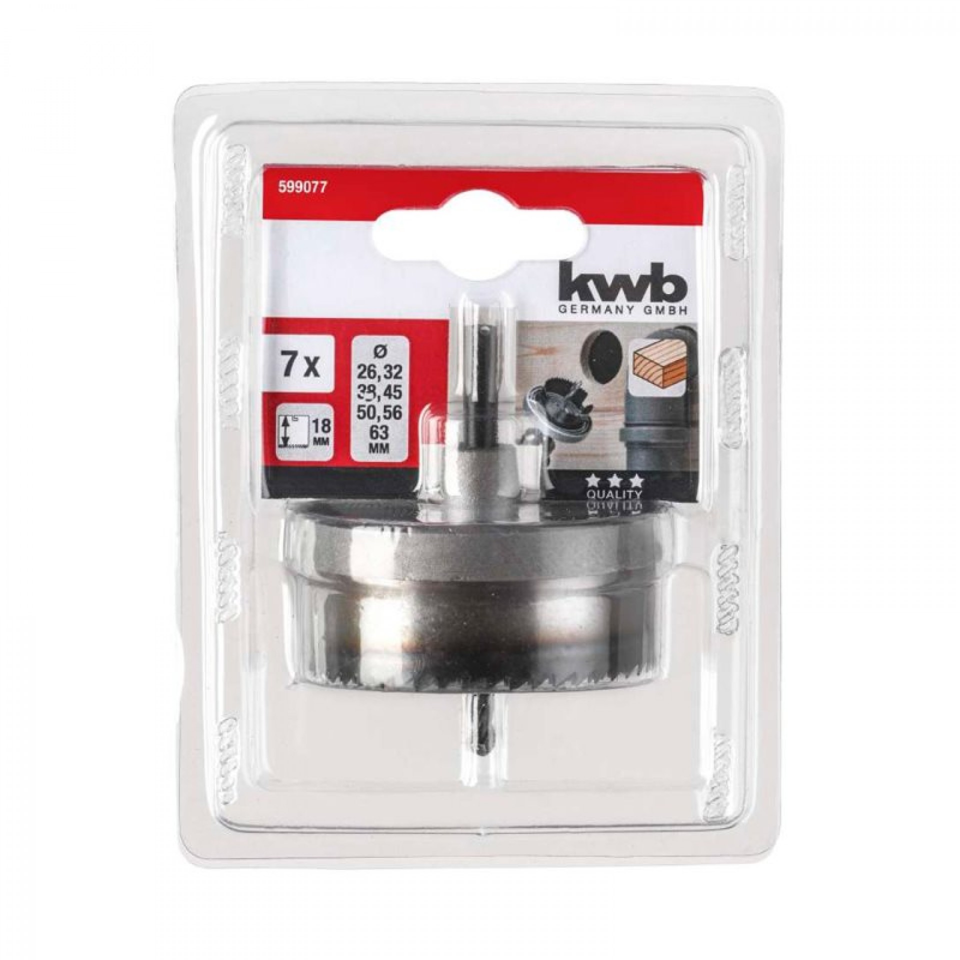Broca campana 7 Serras 25-63MM KWB