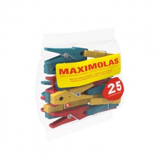 Molas Pl�stico Roupa 75 MM 25 UN MAXIMOLAS