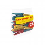 Molas Plástico Roupa 75 MM 25 UN MAXIMOLAS Molas Plástico Roupa 75 MM 25 UN MAXIMOLAS