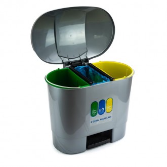 Caixote Lixo Ecoponto Com 3 Divis�rias 50 L PETEX