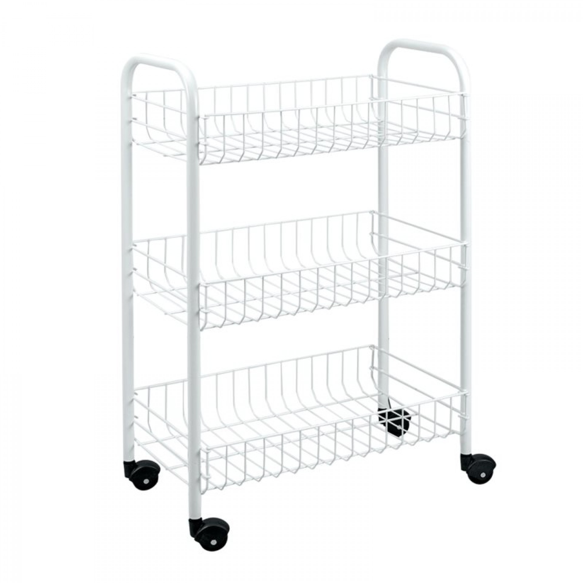 Carrinho De Metal Com Rodas 3 Cestos PETEX