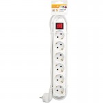Extensão 6 tomadas int 1,5mm 5m branco Extensão 6 tomadas int 1,5mm 5m branco