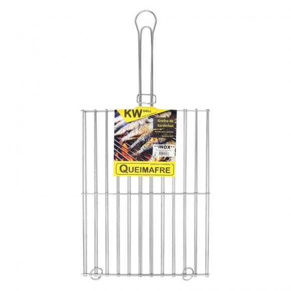 GRELHA SARDINHAS INOX 40X30 CM GRELHA SARDINHAS INOX 40X30 CM