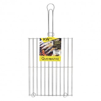 GRELHA SARDINHAS INOX 40X30 CM