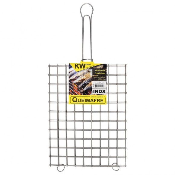 GRELHA QUADRÍCULADA INOX 40X30 CM GRELHA QUADRÍCULADA INOX 40X30 CM