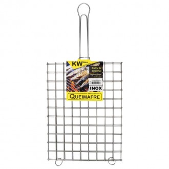 GRELHA QUADRÍCULADA INOX 40X30 CM GRELHA QUADRÍCULADA INOX 40X30 CM