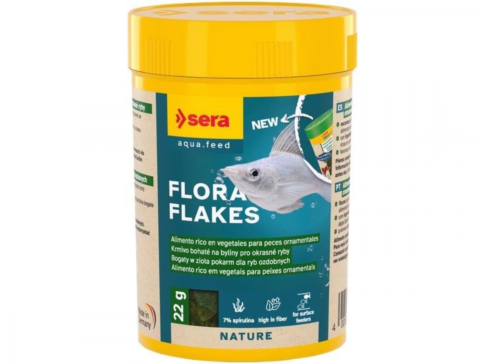 Alimento Peixes Água Quente Vegetal Flocos 100 ML