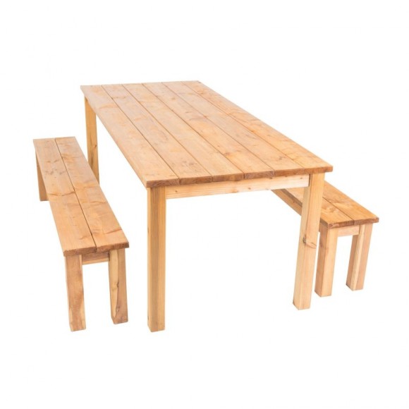 Conjunto Cesis Mesa+2 Bancos 200X78X74 CM EKJU Conjunto Cesis Mesa+2 Bancos 200X78X74 CM EKJU