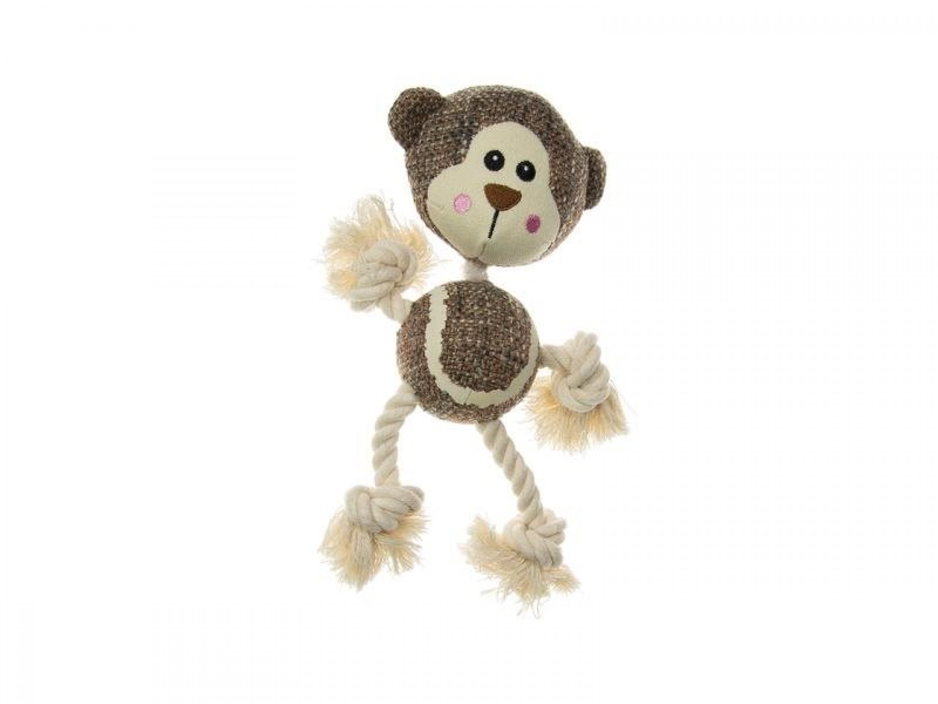Brinquedo Para Cão Corda Com Bola Macaco 25 CM IMA