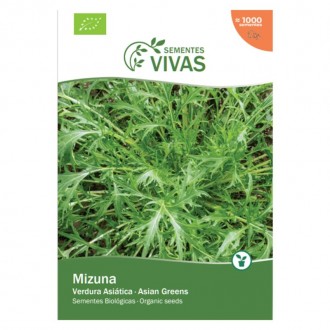 Verdura Asiatica Mizuna 2 G SEMENTES VIVAS