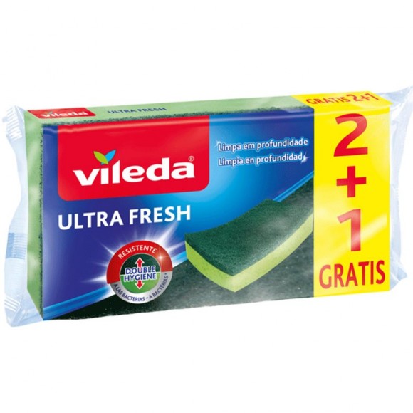Esfregão/Esponja Ultrafresh 2+1 UN VILEDA Esfregão/Esponja Ultrafresh 2+1 UN VILEDA