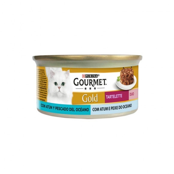 Alimento H�mido Gato Atum Peixe 85 G GOURMET GOLD