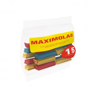 Molas Pl�stico Para Saco Grande 15 UN MAXIMOLAS
