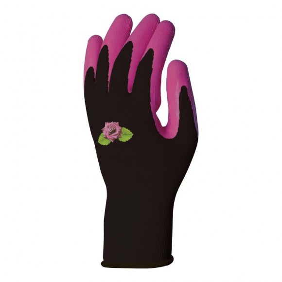 Luva Jard Preto/Rosa Latex 7 Luva Jard Preto/Rosa Latex 7