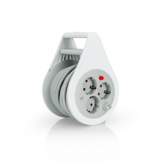 Enrolador c/pega 3 tomadas 1mm 8m Enrolador c/pega 3 tomadas 1mm 8m