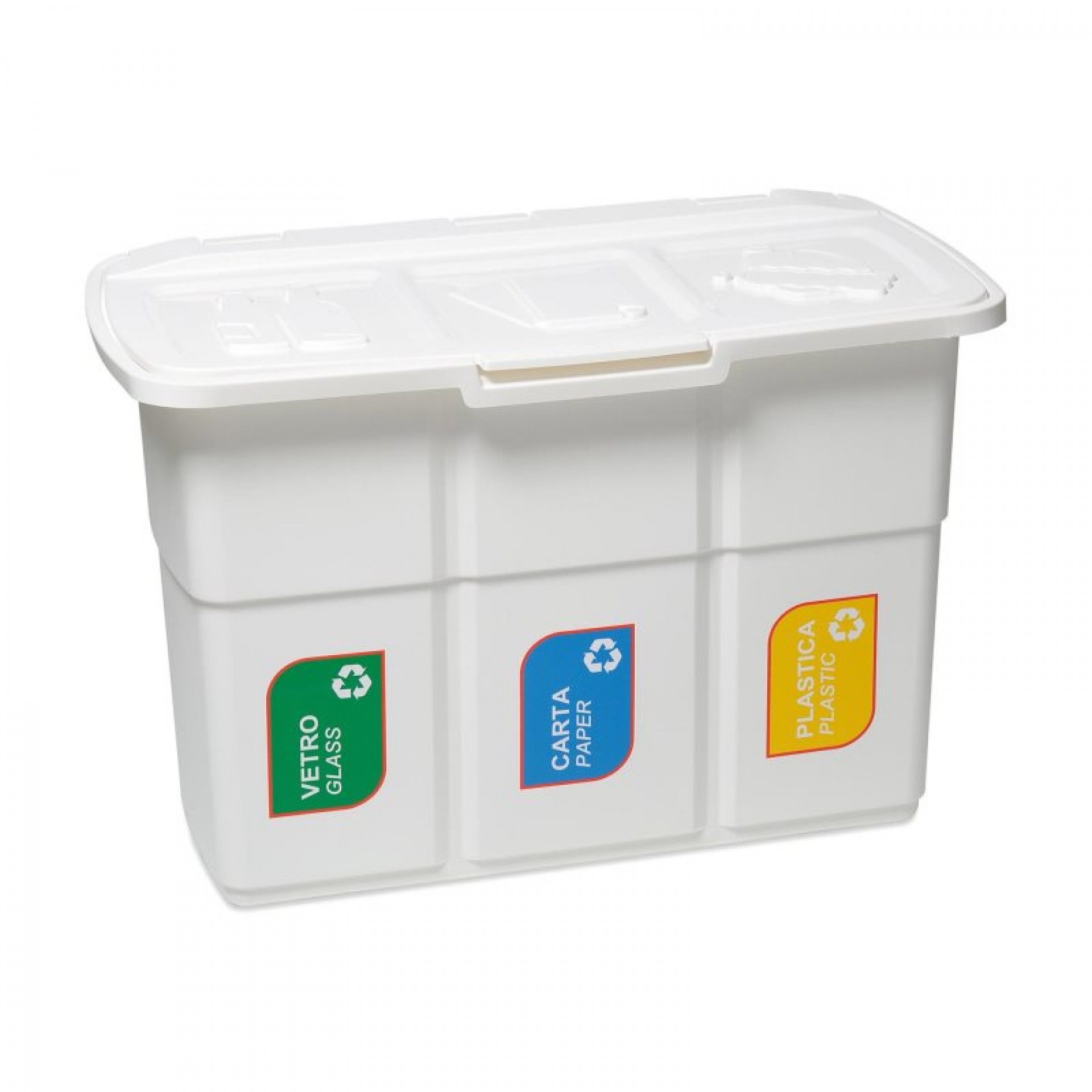 Balde Ecoponto Branco 3 Divisórias 25 L DEA HOME