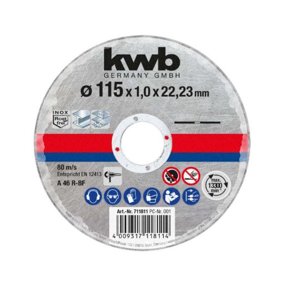 Disco corte Inox 115X1 eco KWB Disco corte Inox 115X1 eco KWB