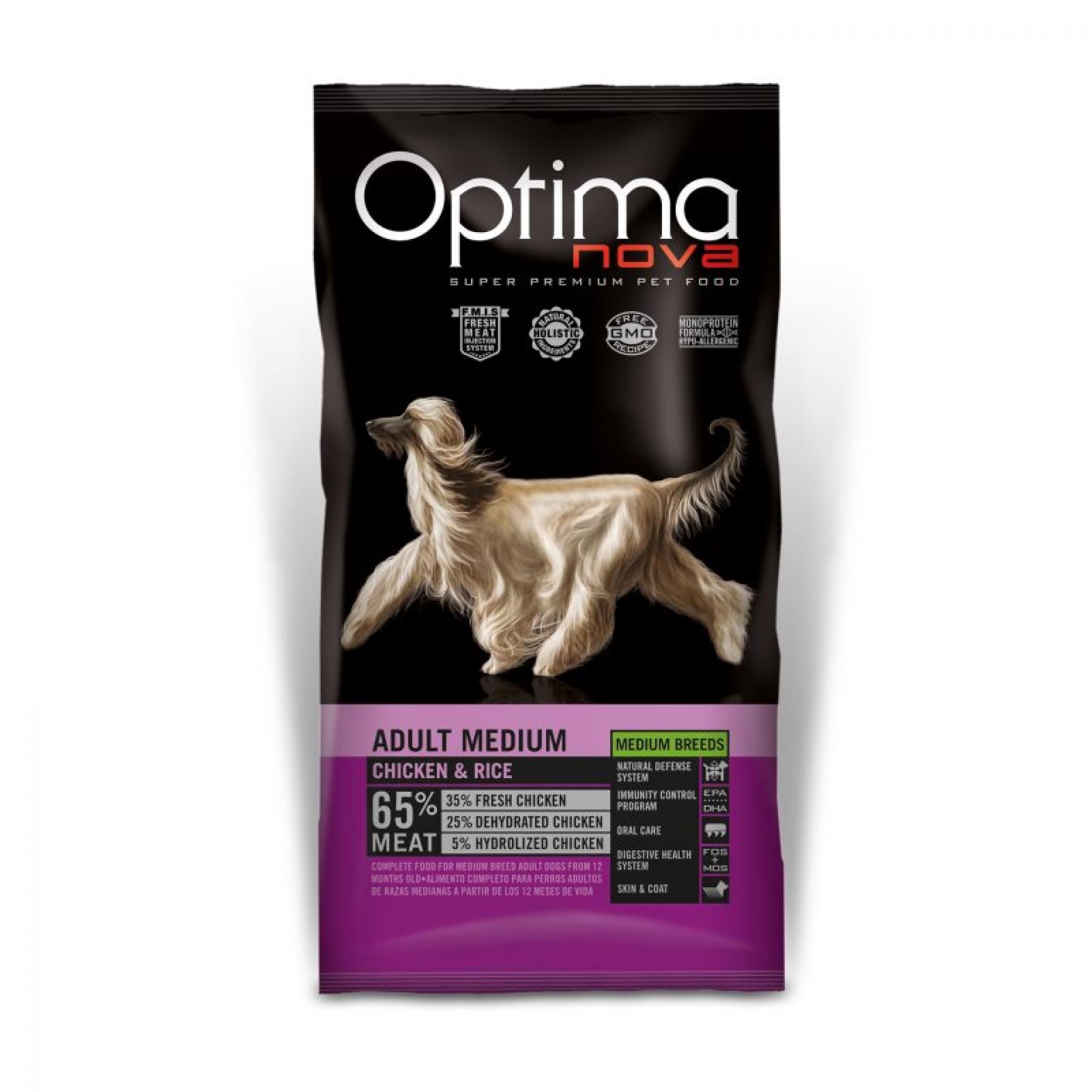 Alim Seco Cão Adulto Médio C&R 12 KG OPTIMANOVA