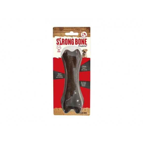Brinquedo Para Cão Strongbone Beef 18,5CM PLAYFIEL Brinquedo Para Cão Strongbone Beef 18,5CM PLAYFIEL