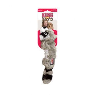 Brinquedo Para Cão Scrunch Guaxinim Nós S/M KONG Brinquedo Para Cão Scrunch Guaxinim Nós S/M KONG