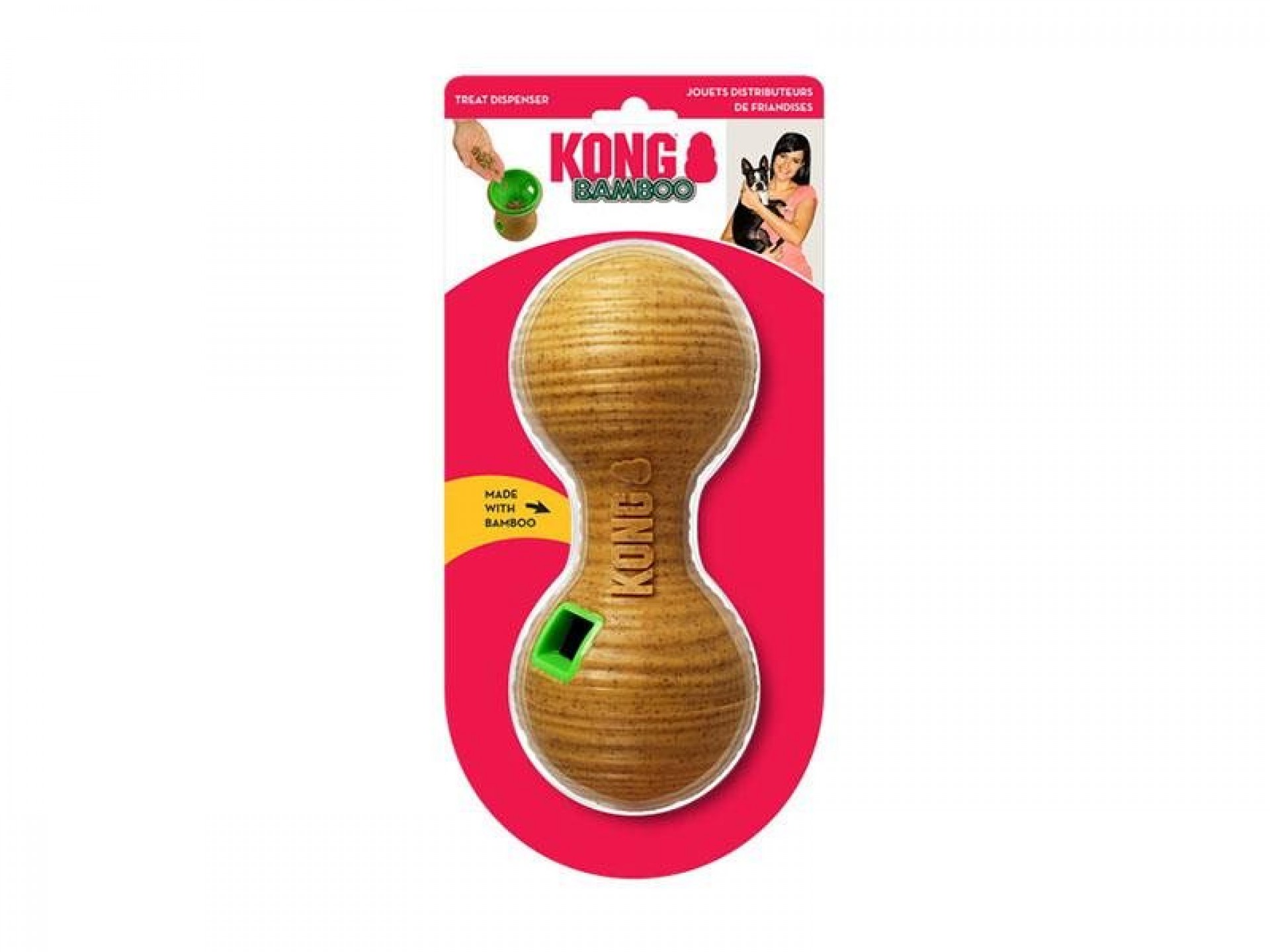 BRINQUEDO PARA CÃO BAMBOO DUMBBELL DISPENSADOR TREATS M