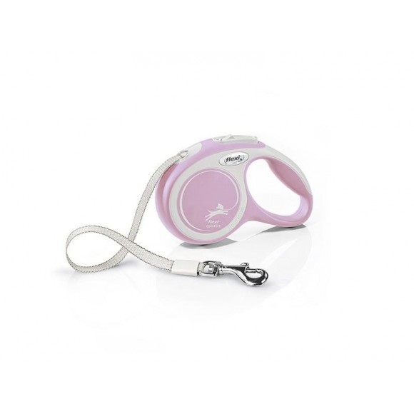 Trela Para Cão Extensível Comfort Rosa 3M XS FLEXI Trela Para Cão Extensível Comfort Rosa 3M XS FLEXI
