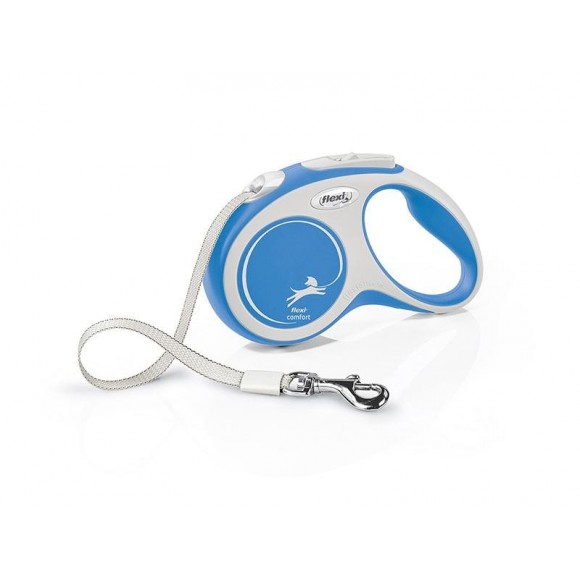 Trela Para Cão Extensível Comfort Azul 5M S FLEXI Trela Para Cão Extensível Comfort Azul 5M S FLEXI