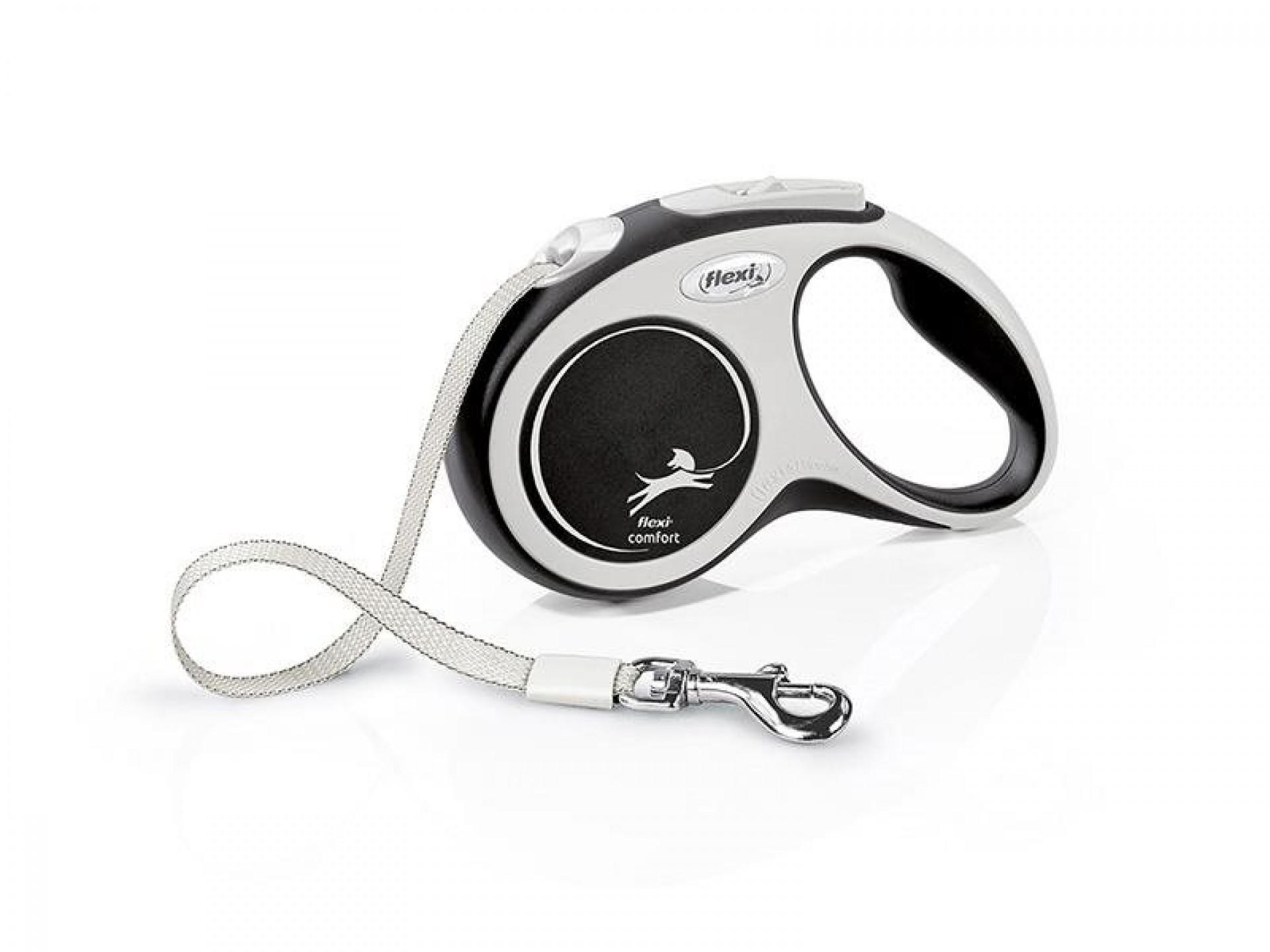 Trela Para Cão Extensível Comfort Preta 5M S FLEXI