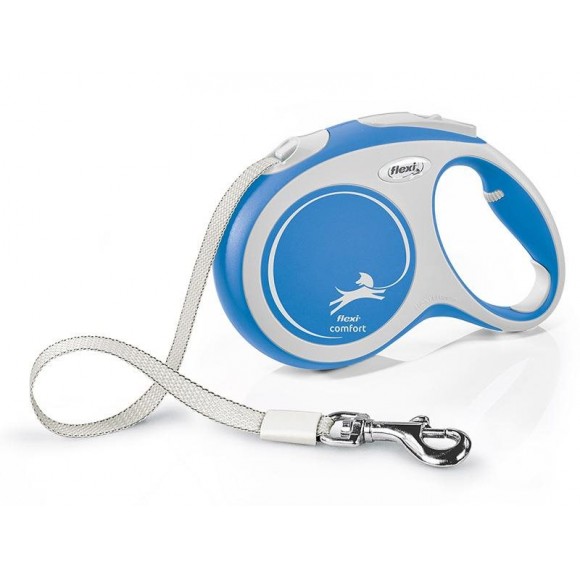 Trela Para Cão Extensível Comfort Azul 5M L FLEXI Trela Para Cão Extensível Comfort Azul 5M L FLEXI
