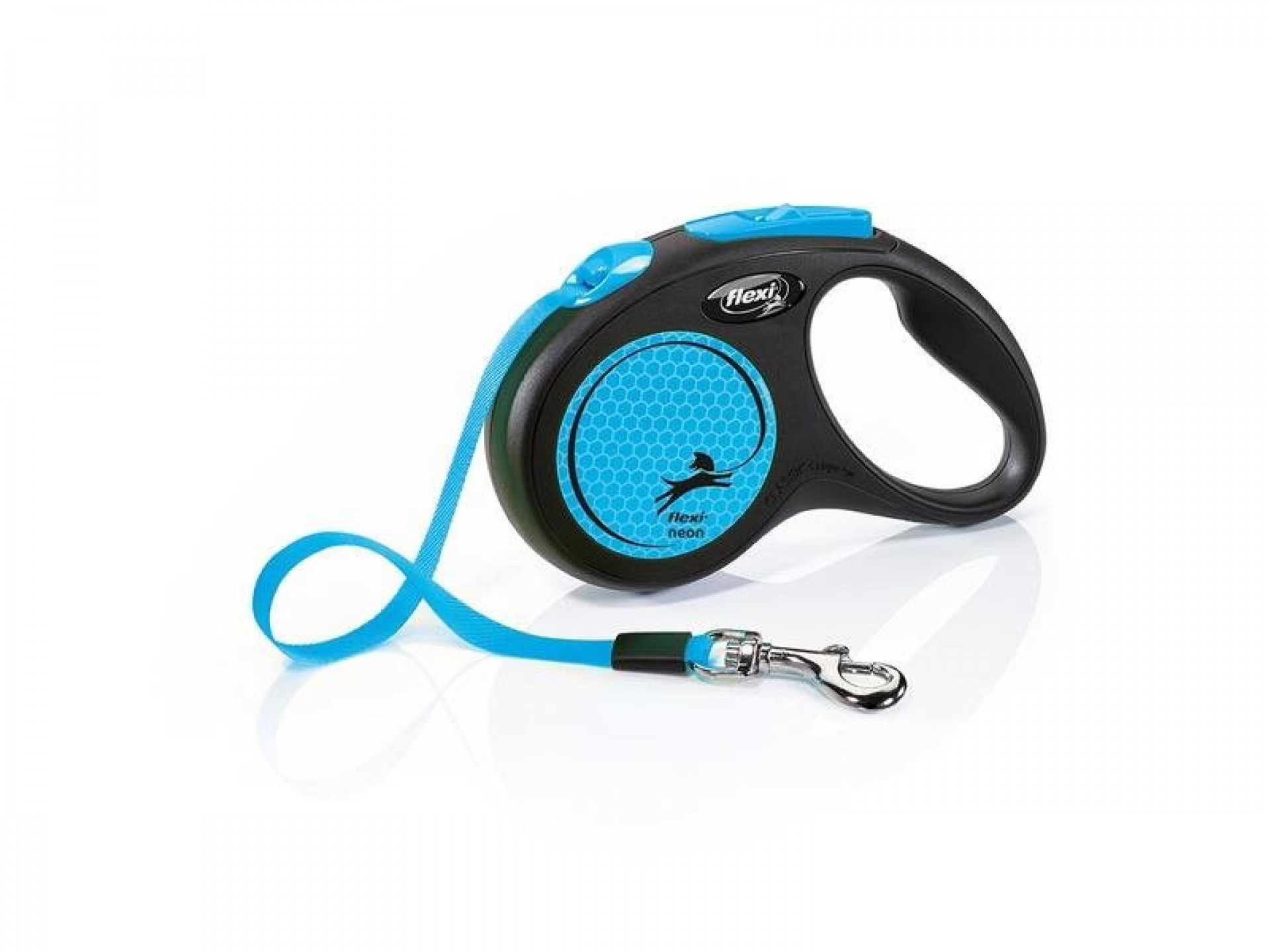 Trela Para Cão Extensível Neon Azul 5M S FLEXI