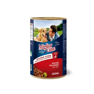 Alimento Húmido Cão Pedaçs Vaca 1250 G MIGLIORCANE Alimento Húmido Cão Pedaçs Vaca 1250 G MIGLIORCANE