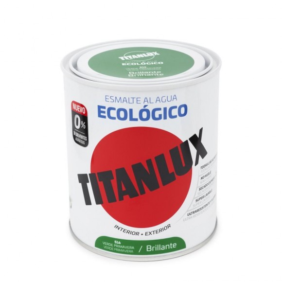 Esmalte ecológico brilh verde prim 750ML TITANLUX Esmalte ecológico brilh verde prim 750ML TITANLUX