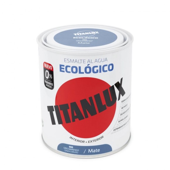 Esmalte ecol�gico sat cinza carv�o 750ML TITANLUX