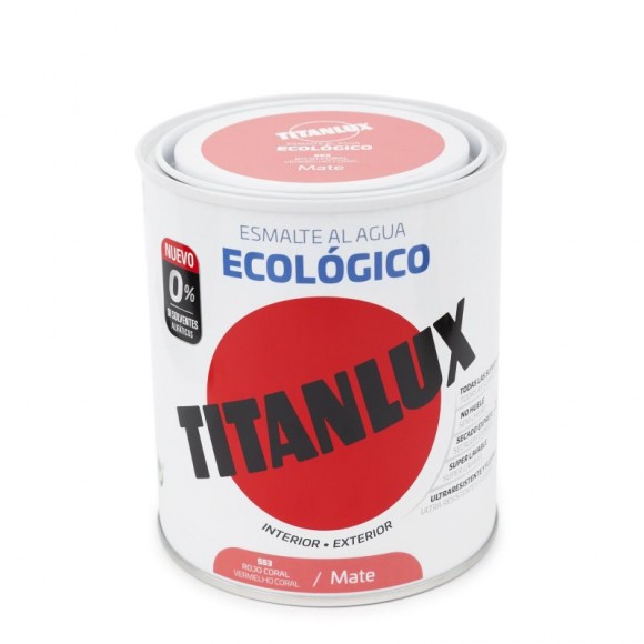 Esmalte ecol�gico sat verm coral 750ML TITANLUX