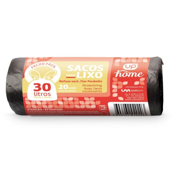 Saco Do Lixo Fecho Fácil 30 L UP Saco Do Lixo Fecho Fácil 30 L UP