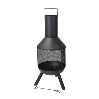 Braseiro Exterior preto 44,5X44,5X116cm Braseiro Exterior preto 44,5X44,5X116cm
