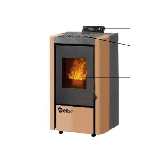 Salamandra pellets Capri 13KW BEJE Salamandra pellets Capri 13KW BEJE