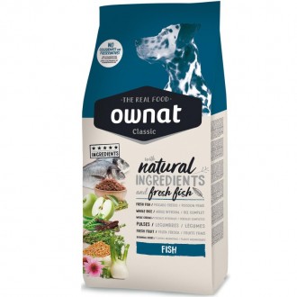 Alimento Seco Para Cão Peixe 4 KG OWNAT Alimento Seco Para Cão Peixe 4 KG OWNAT
