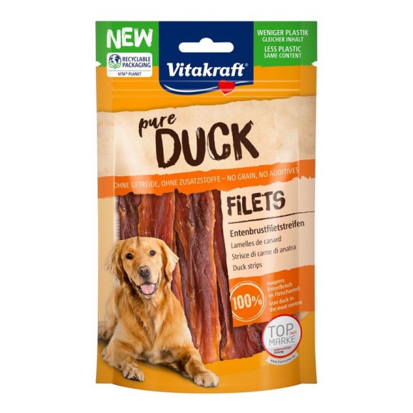 Snack Para Cão Filetes Pato 80 G VITAKRAFT Snack Para Cão Filetes Pato 80 G VITAKRAFT