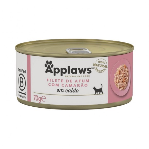 Alimento Húmido Gato Atum/Camarão 70 G APPLAWS Alimento Húmido Gato Atum/Camarão 70 G APPLAWS