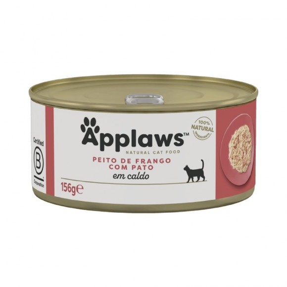 Alimento Húmido Gato Frango E Pato 156 G APPLAWS Alimento Húmido Gato Frango E Pato 156 G APPLAWS