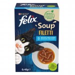 Alimento H�mid Gat Soup Filetti Peixe 6X48 G FELIX