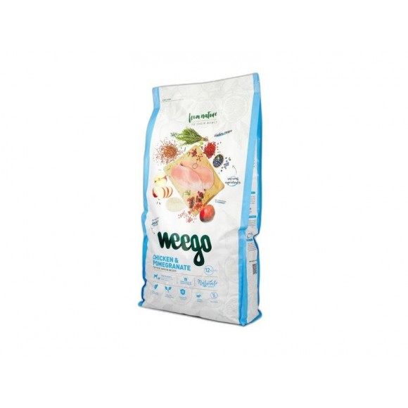 Alimento Seco Para Cão Frango E Romã 12 KG WEEGO Alimento Seco Para Cão Frango E Romã 12 KG WEEGO