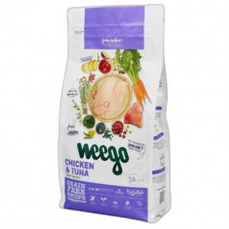 Alimento Seco Para Gato Frango/Atum 1,5 KG WEEGO Alimento Seco Para Gato Frango/Atum 1,5 KG WEEGO