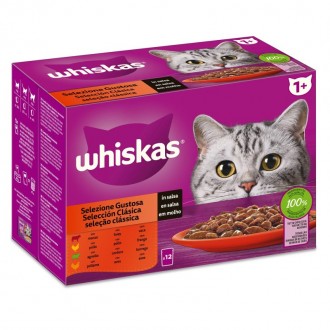 Alimento H�mido Para Gato 1+ Carne 12X85 G WHISKAS