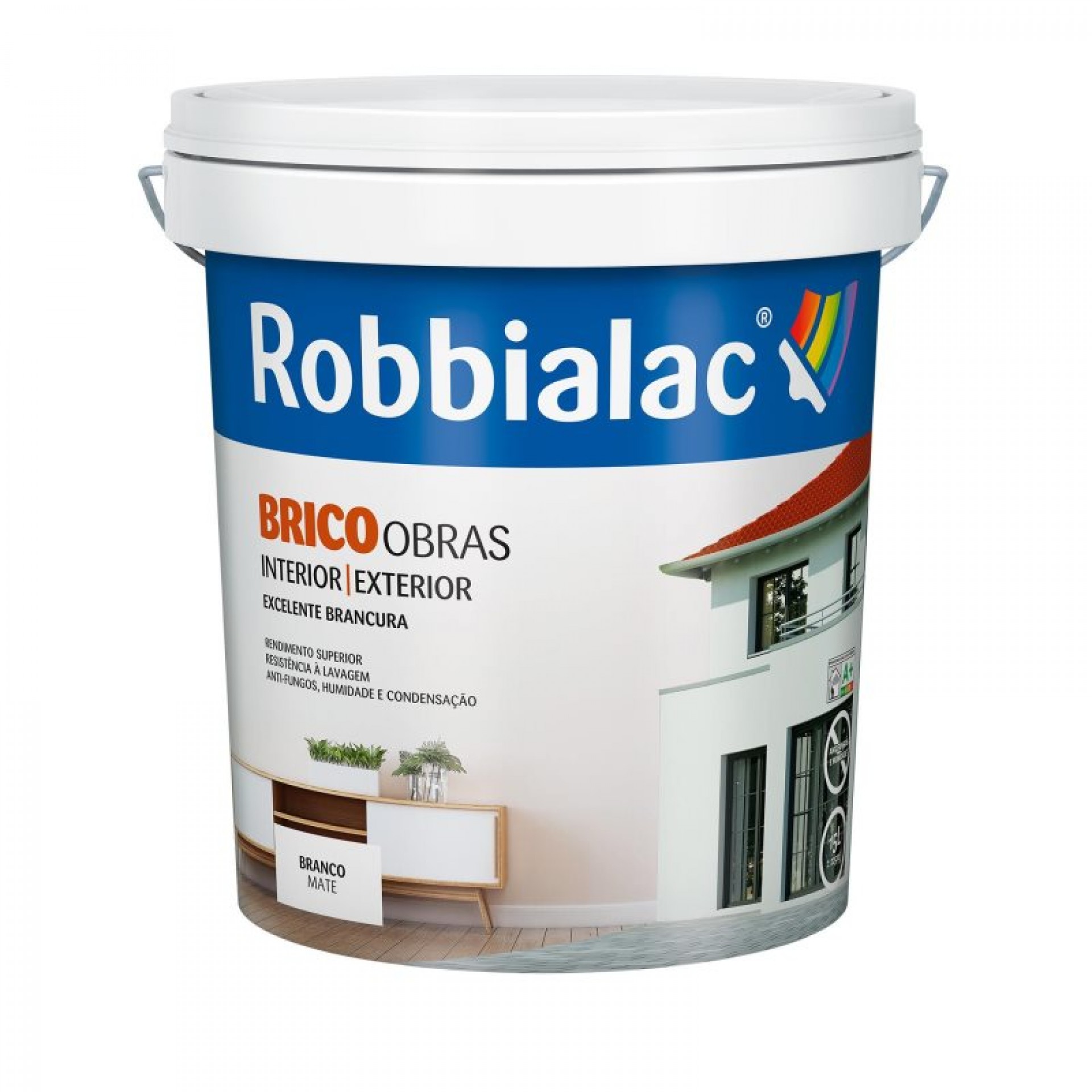 Tinta Brico Obras Int/Ext Mate 5L ROBBIALAC
