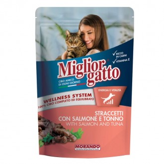 Alimento H�mid Gato Salm�o/Atum 100 G MIGLIORGATTO