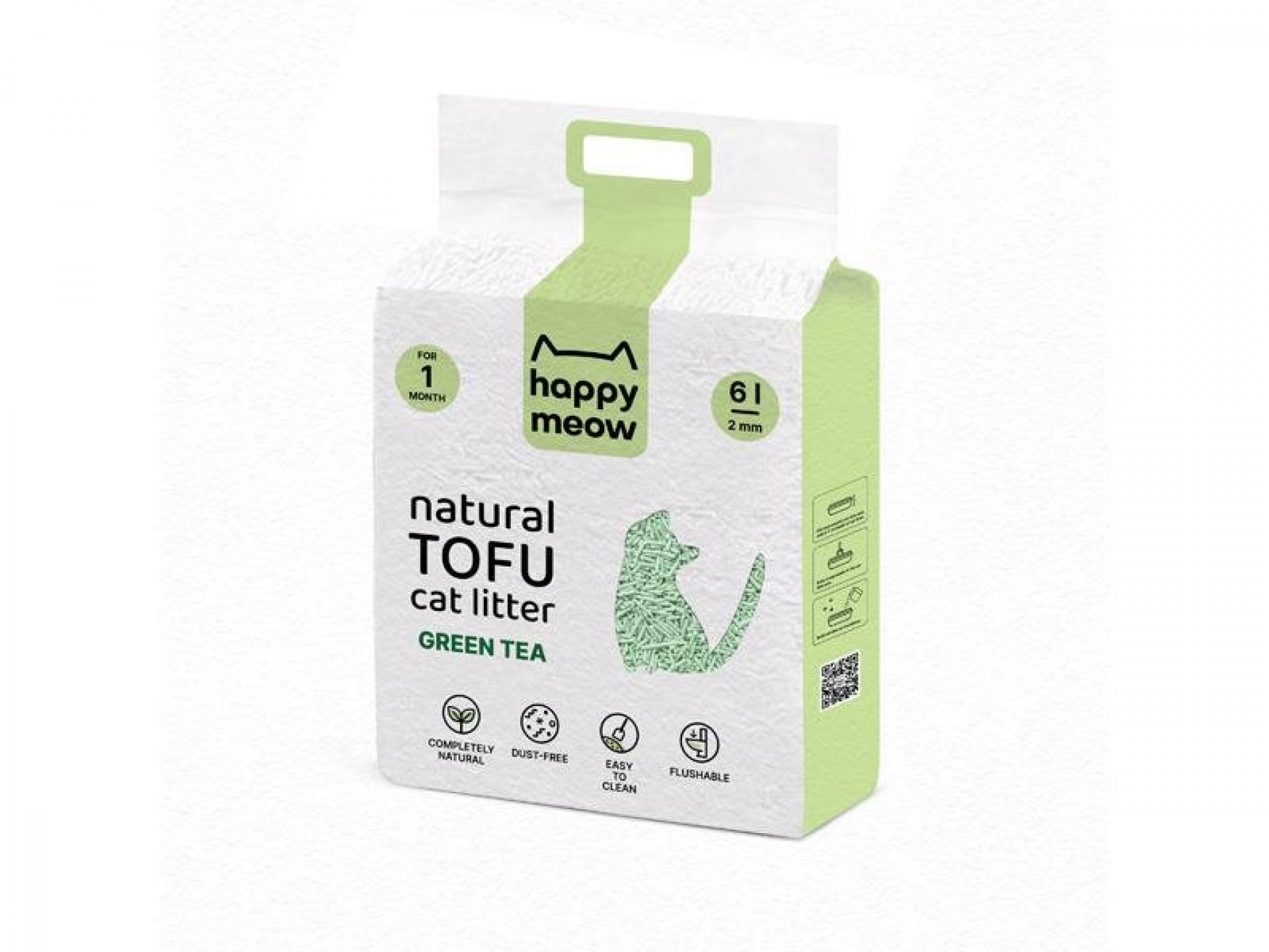 Areia De Tofu Para Gato Com Aroma Chá Verde 6L HAPPY MEOW